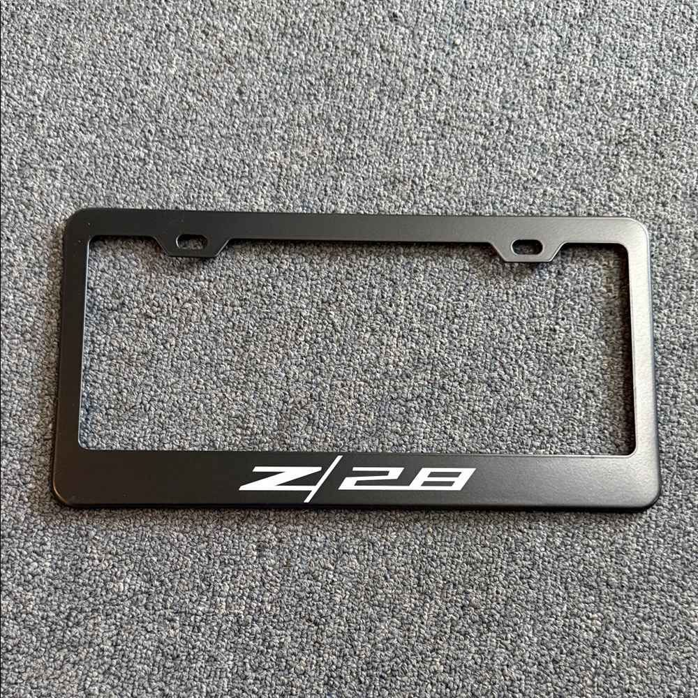 Chevy Chevrolet Z/28 Black License Plate Frame